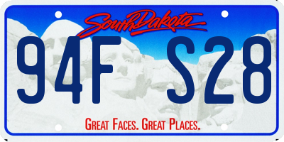 SD license plate 94FS28