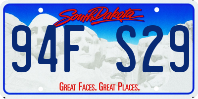 SD license plate 94FS29