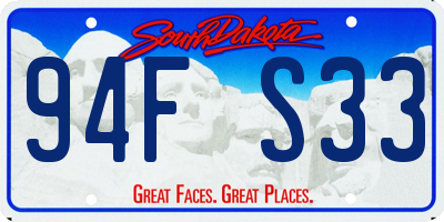 SD license plate 94FS33