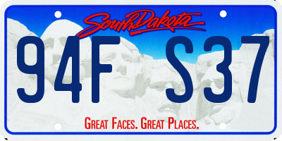SD license plate 94FS37
