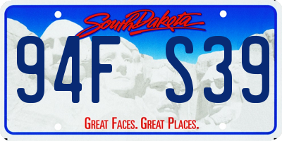 SD license plate 94FS39