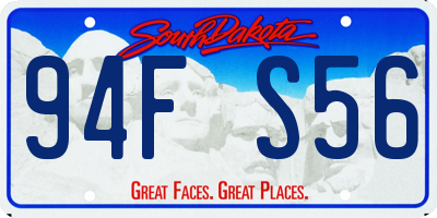 SD license plate 94FS56