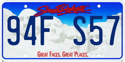 SD license plate 94FS57