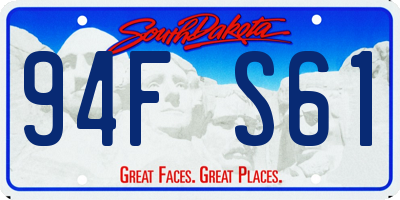SD license plate 94FS61