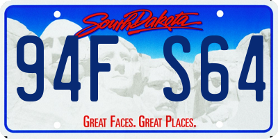 SD license plate 94FS64