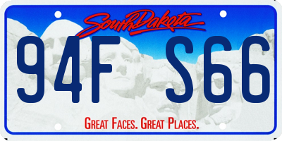SD license plate 94FS66