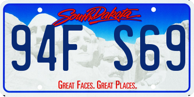 SD license plate 94FS69