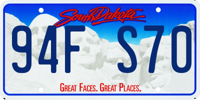 SD license plate 94FS70