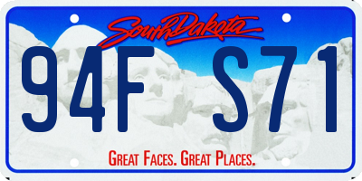 SD license plate 94FS71