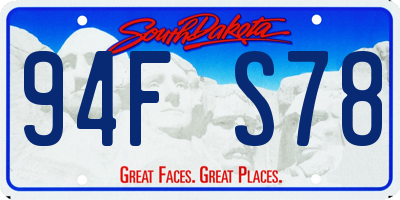 SD license plate 94FS78
