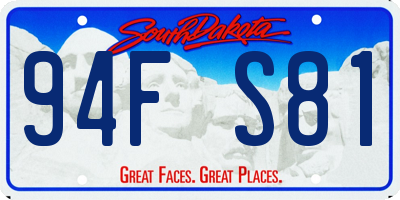 SD license plate 94FS81