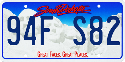 SD license plate 94FS82