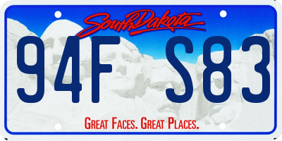 SD license plate 94FS83