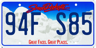 SD license plate 94FS85