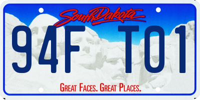 SD license plate 94FT01