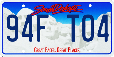 SD license plate 94FT04