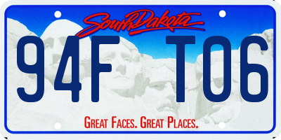 SD license plate 94FT06