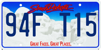 SD license plate 94FT15