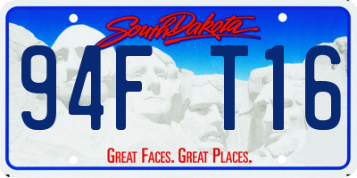 SD license plate 94FT16