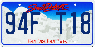 SD license plate 94FT18