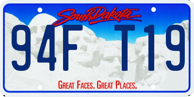 SD license plate 94FT19