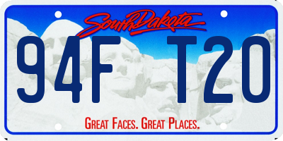 SD license plate 94FT20