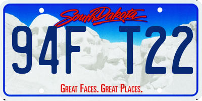 SD license plate 94FT22