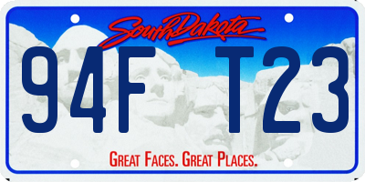 SD license plate 94FT23