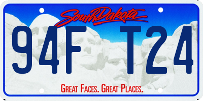 SD license plate 94FT24