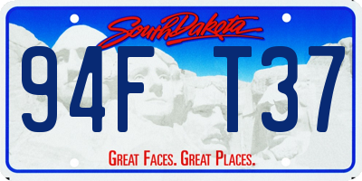 SD license plate 94FT37