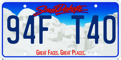 SD license plate 94FT40