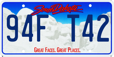 SD license plate 94FT42