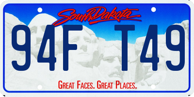 SD license plate 94FT49