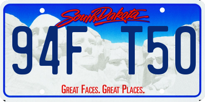 SD license plate 94FT50