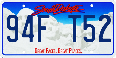 SD license plate 94FT52