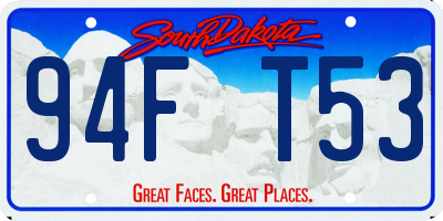 SD license plate 94FT53