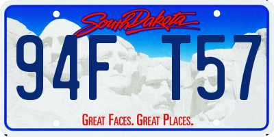 SD license plate 94FT57