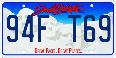 SD license plate 94FT69