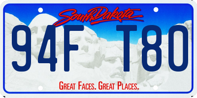 SD license plate 94FT80