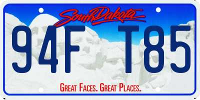 SD license plate 94FT85