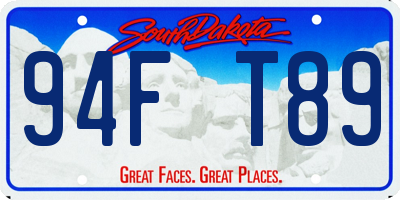 SD license plate 94FT89
