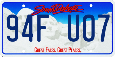 SD license plate 94FU07