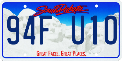 SD license plate 94FU10