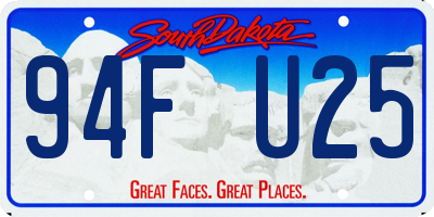 SD license plate 94FU25