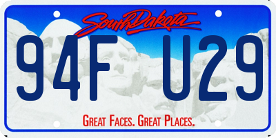 SD license plate 94FU29
