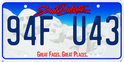 SD license plate 94FU43