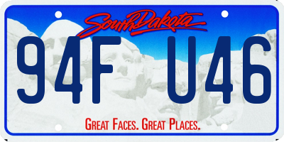 SD license plate 94FU46
