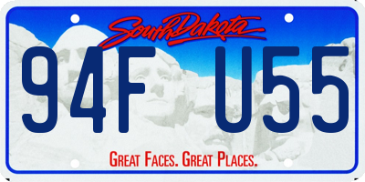 SD license plate 94FU55