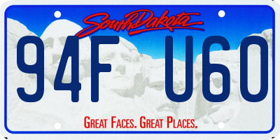 SD license plate 94FU60
