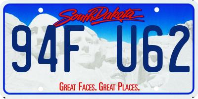 SD license plate 94FU62